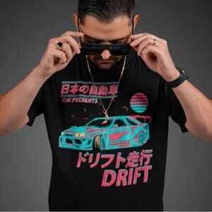 Black Graphic Drift T-Shirt xL